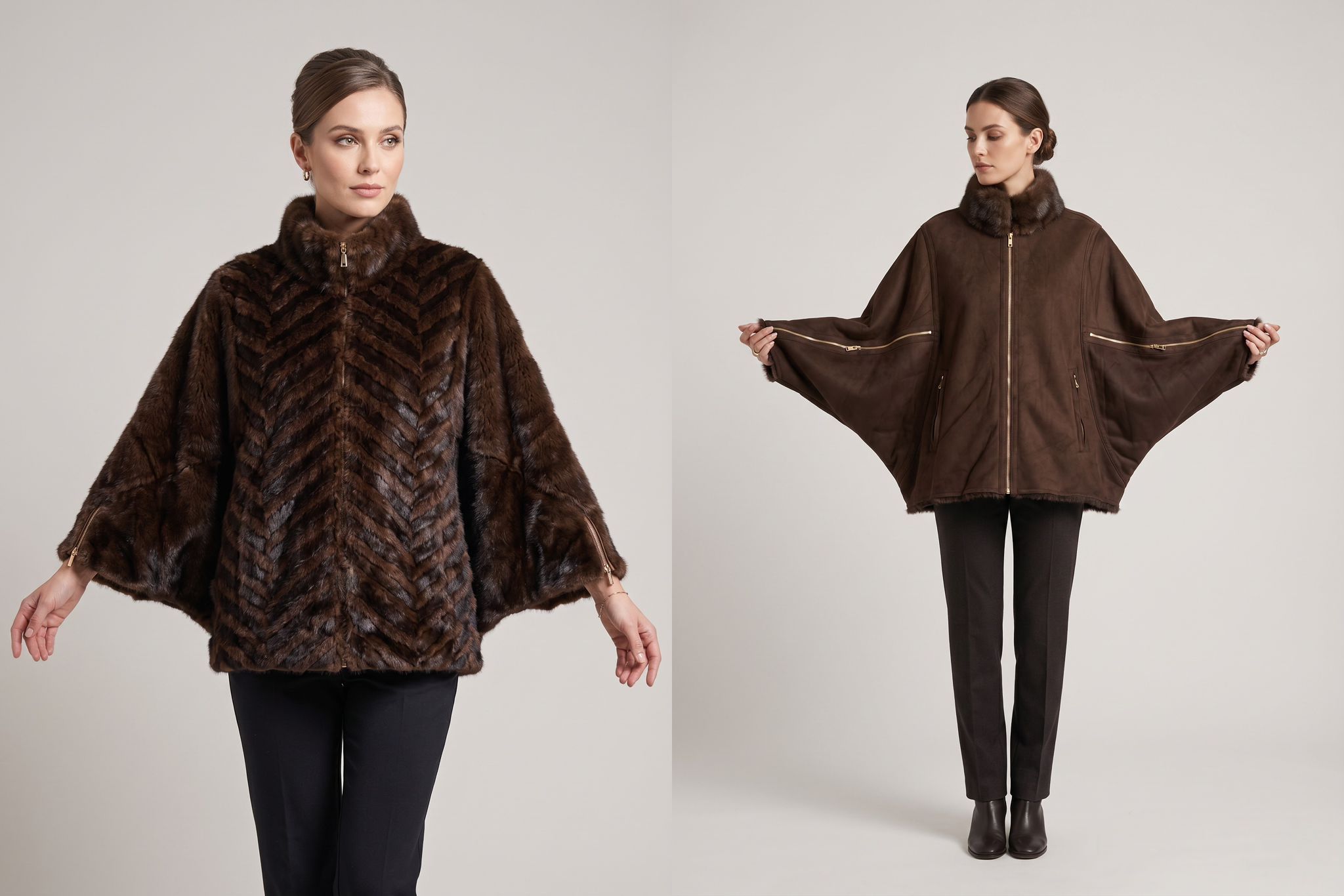 Oversized Coat with Funnel Neck