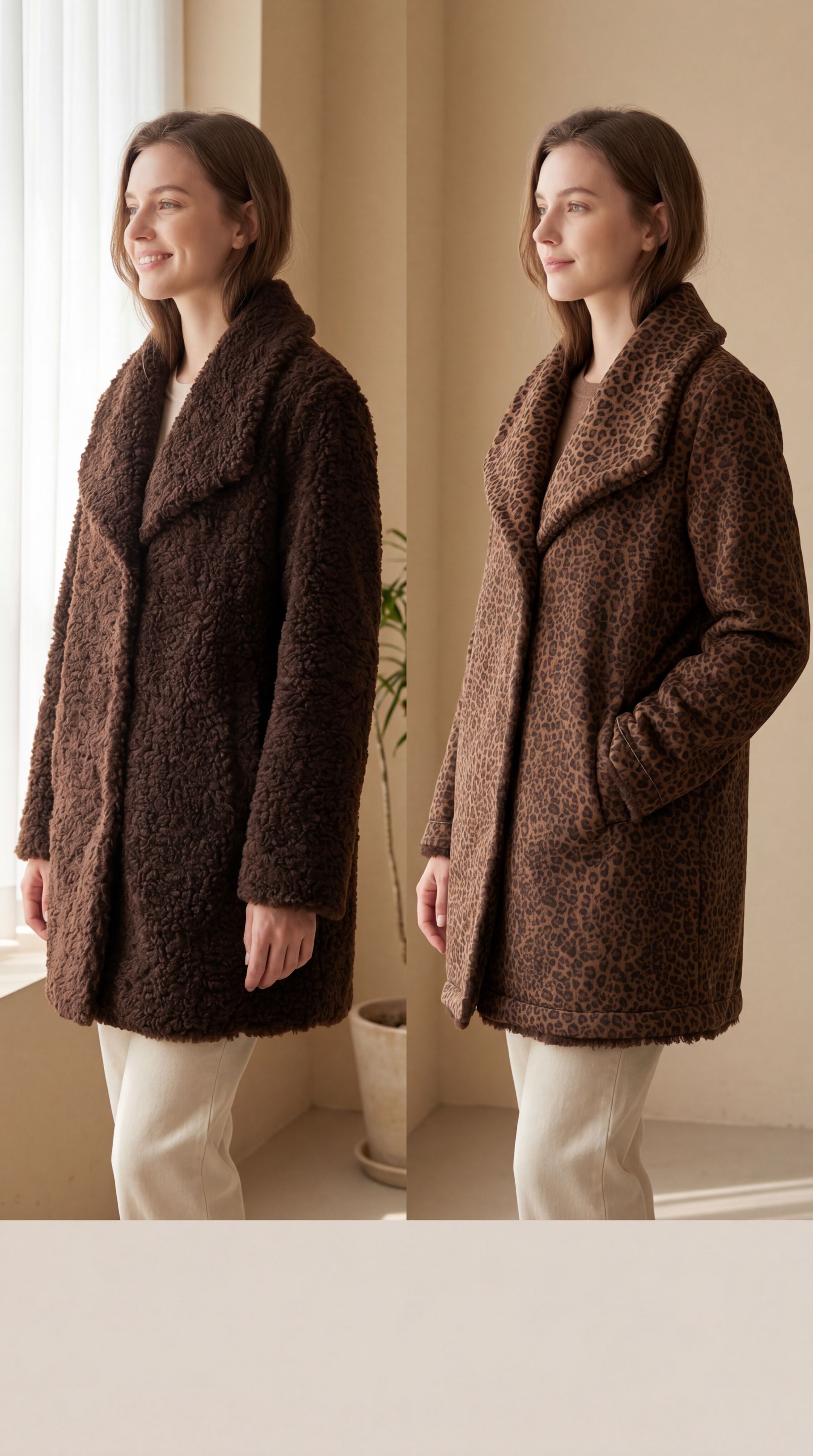 Knee-Length Straight Coat