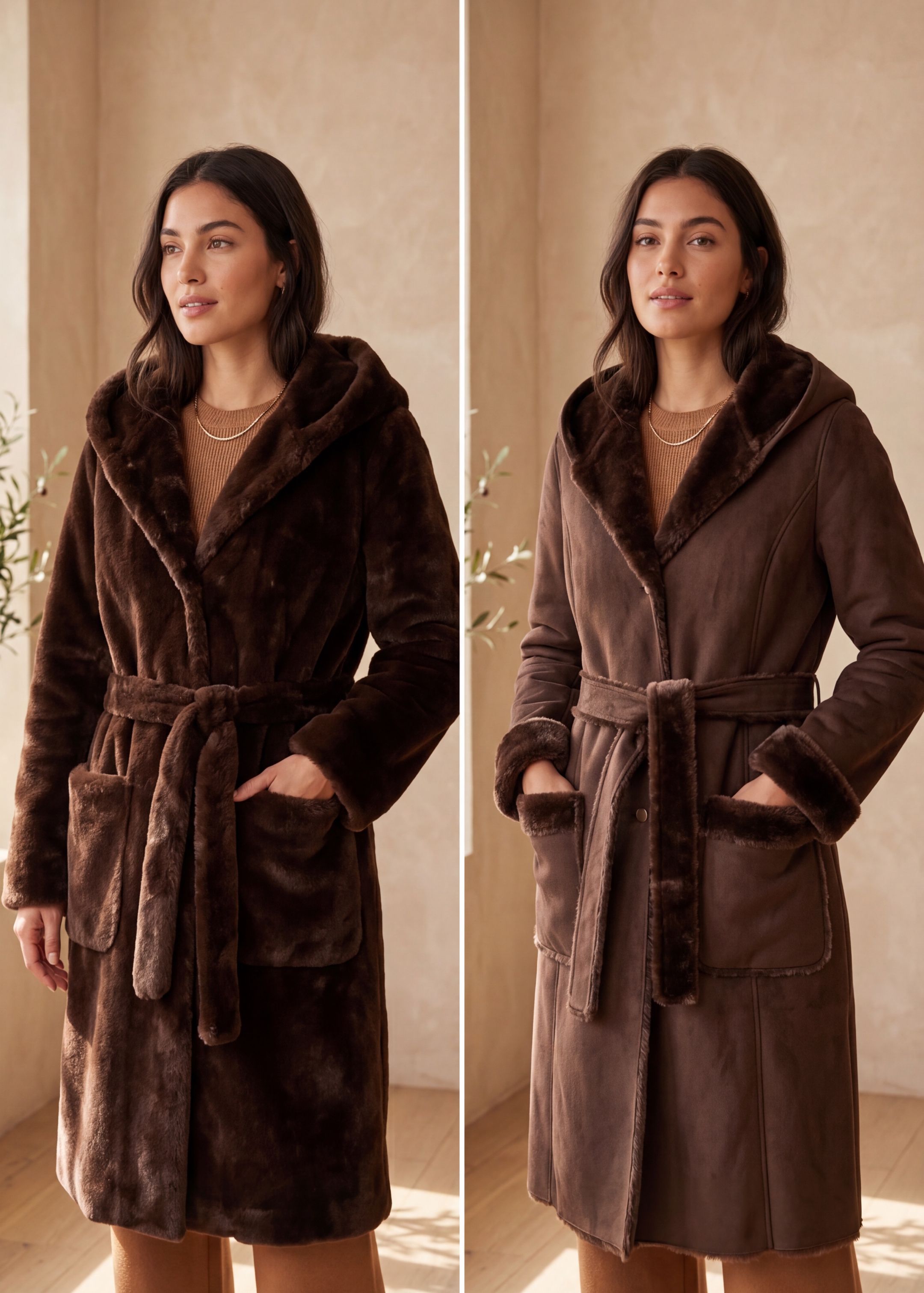 Belted Hooded Coat
