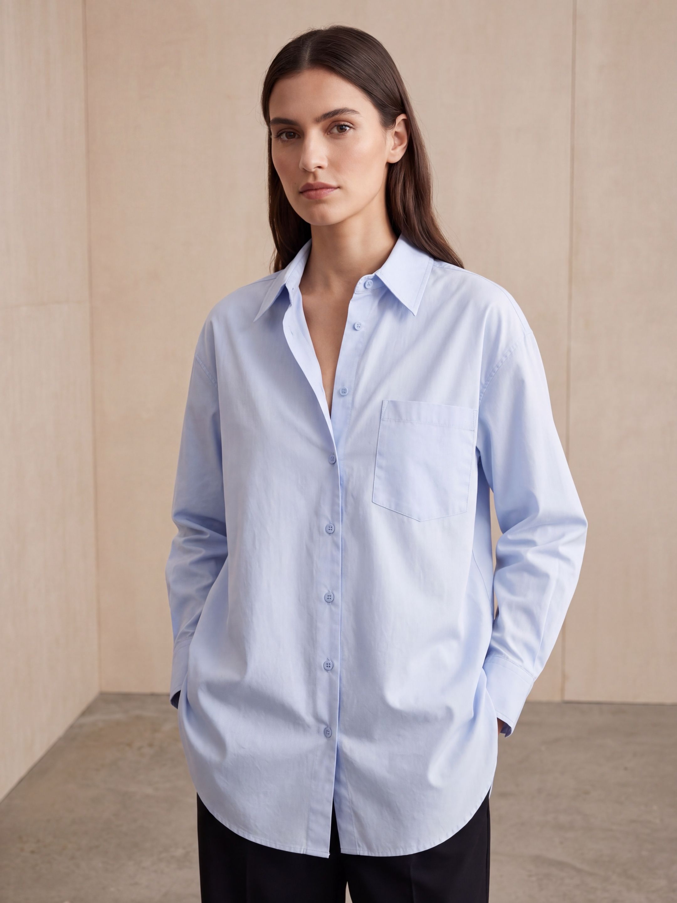 Oversized Shirt with Collar