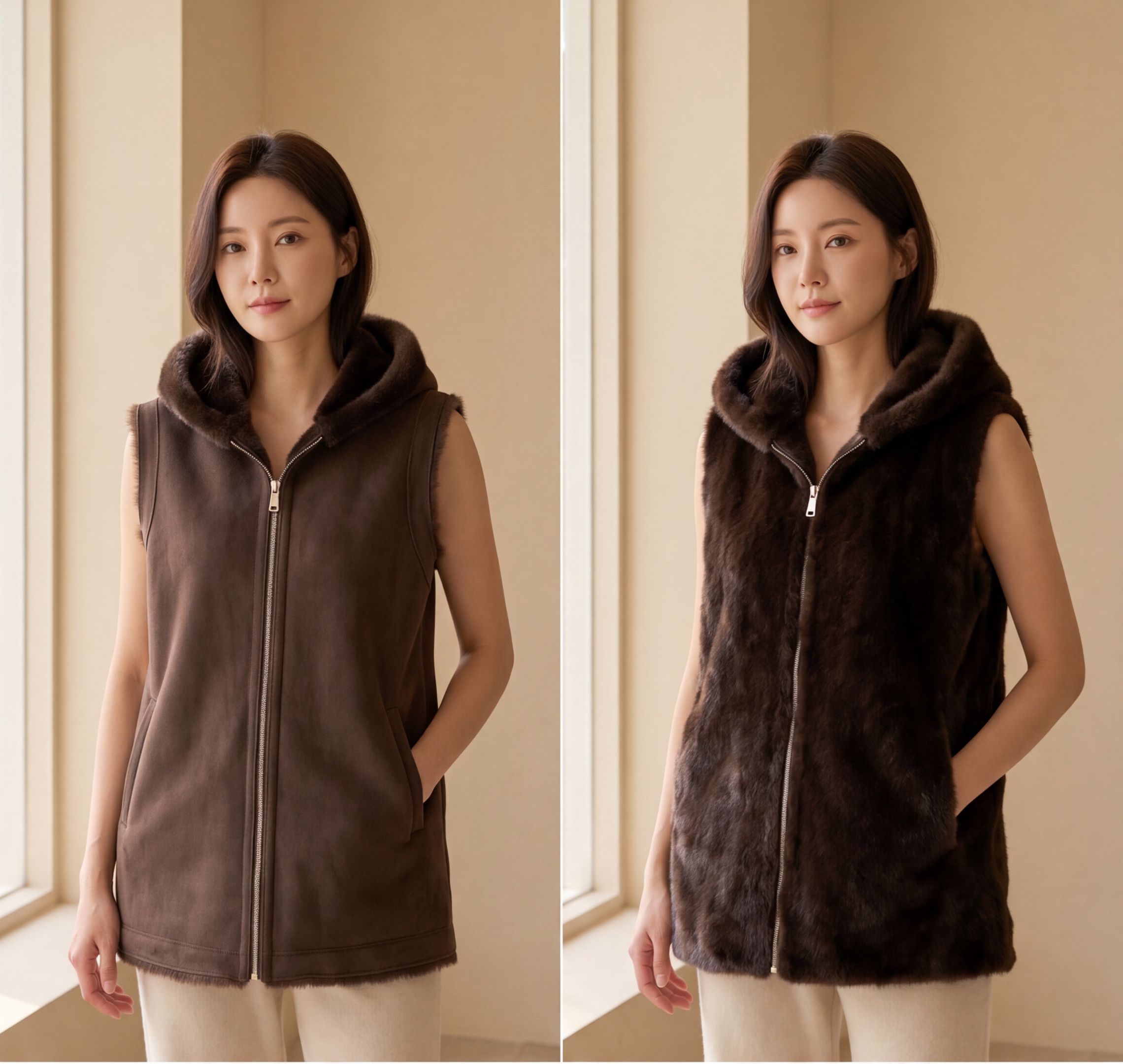 Long Hooded Vest