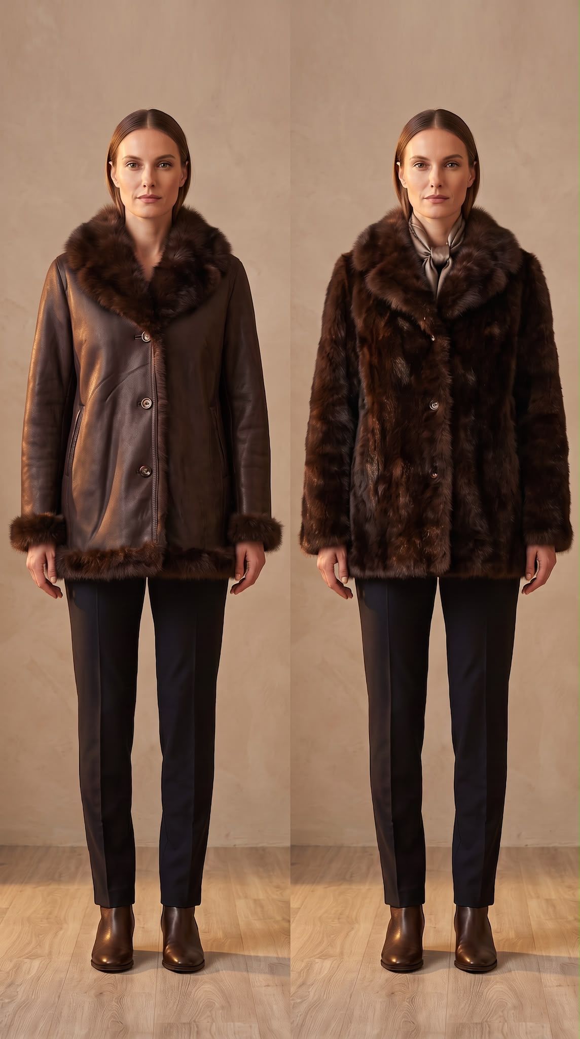 Long Coat with Faux Fur