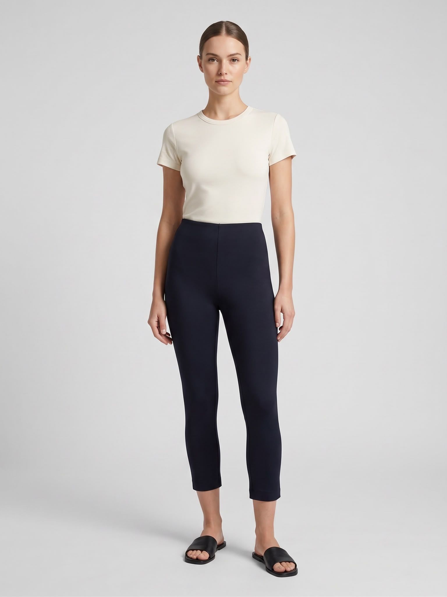 High‑Waist Cigarette Trousers
