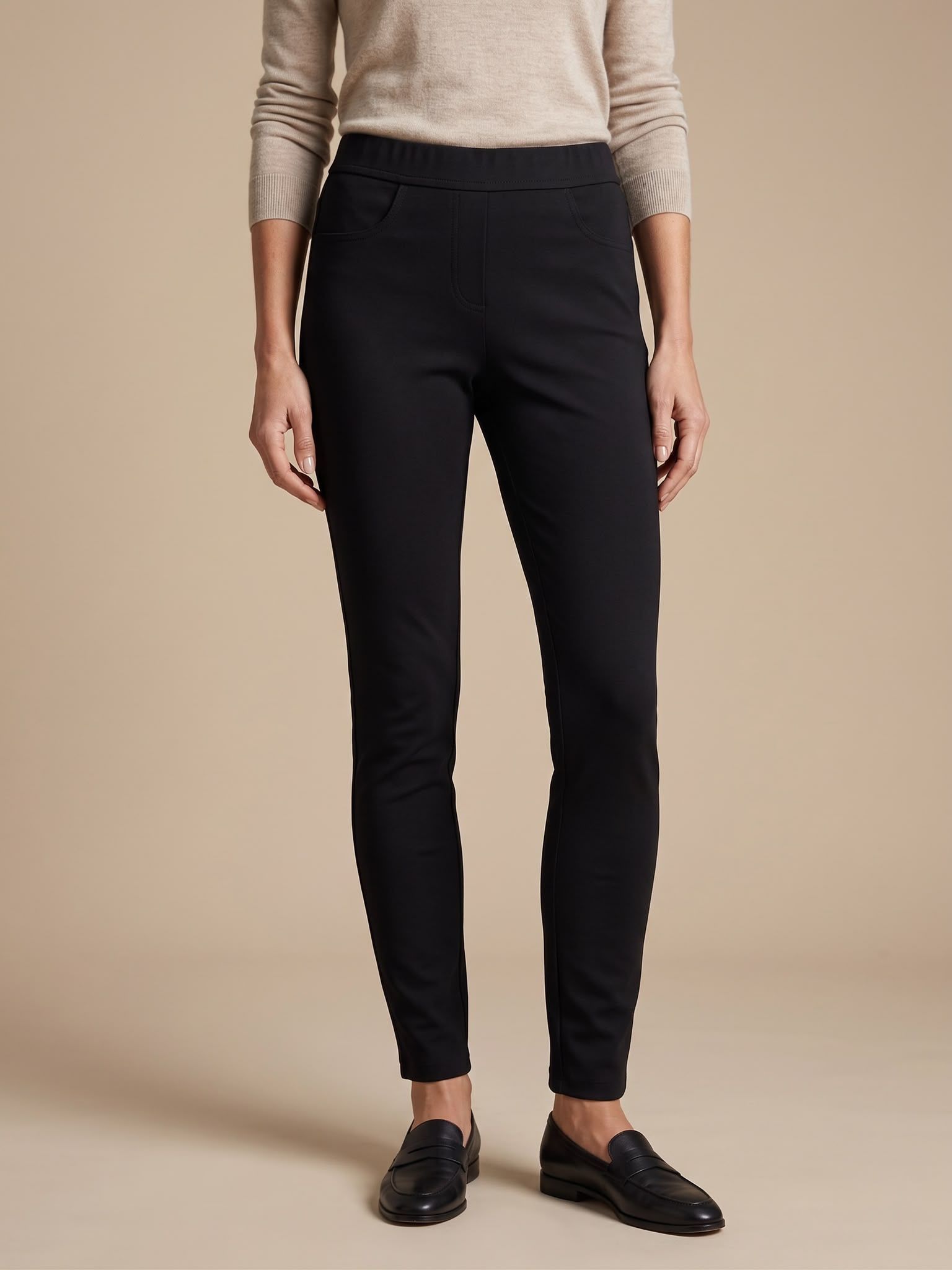 High-Waist Cigarette Trousers
