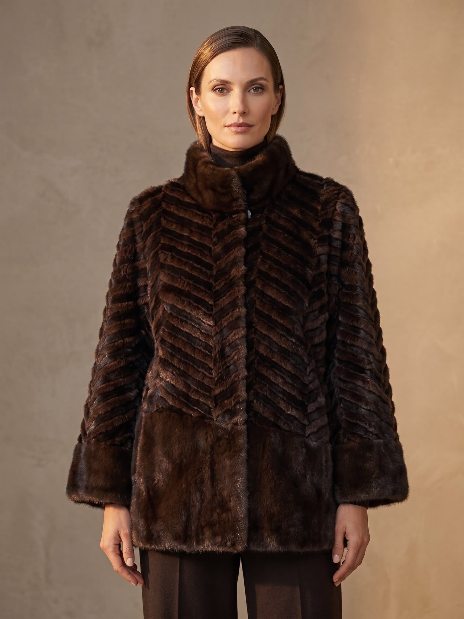 Long Coat with Stand Collar