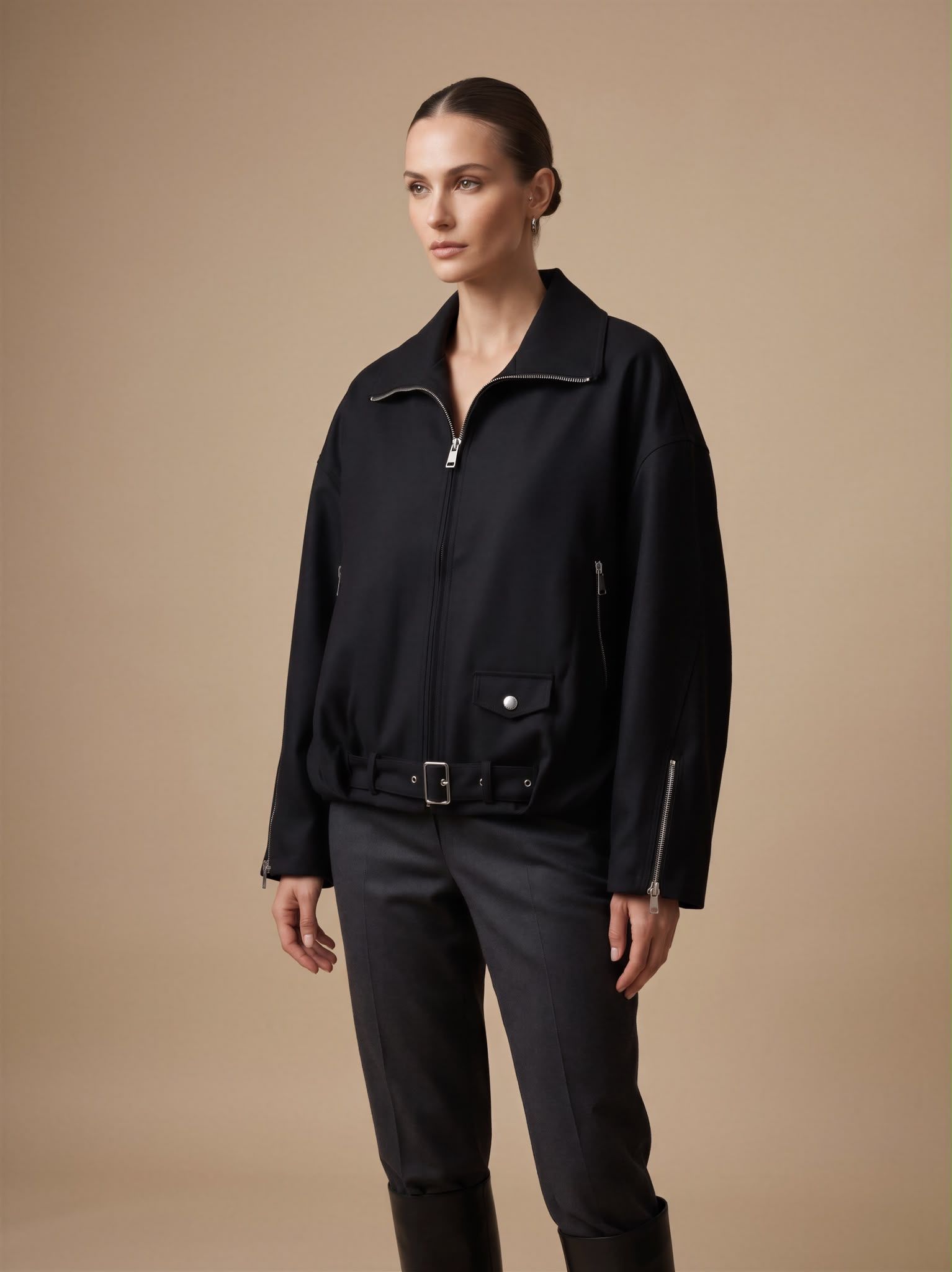 Oversize Jacket with Belt