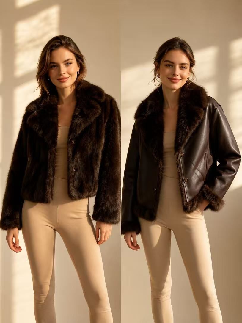 Faux-Fur Collar Coat