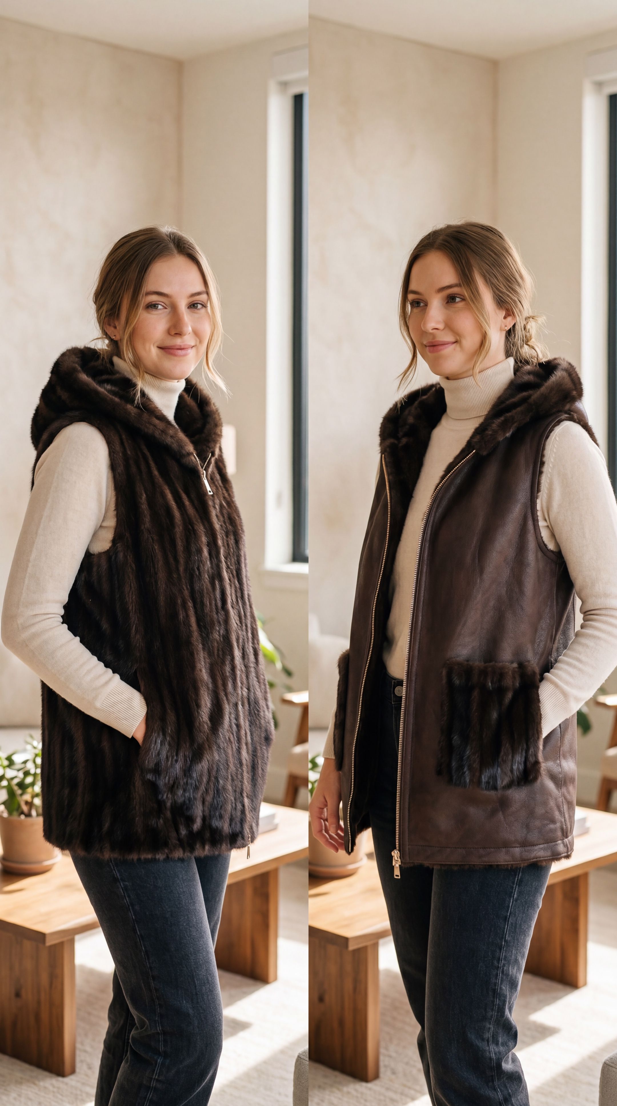 Extended Hooded Gilet