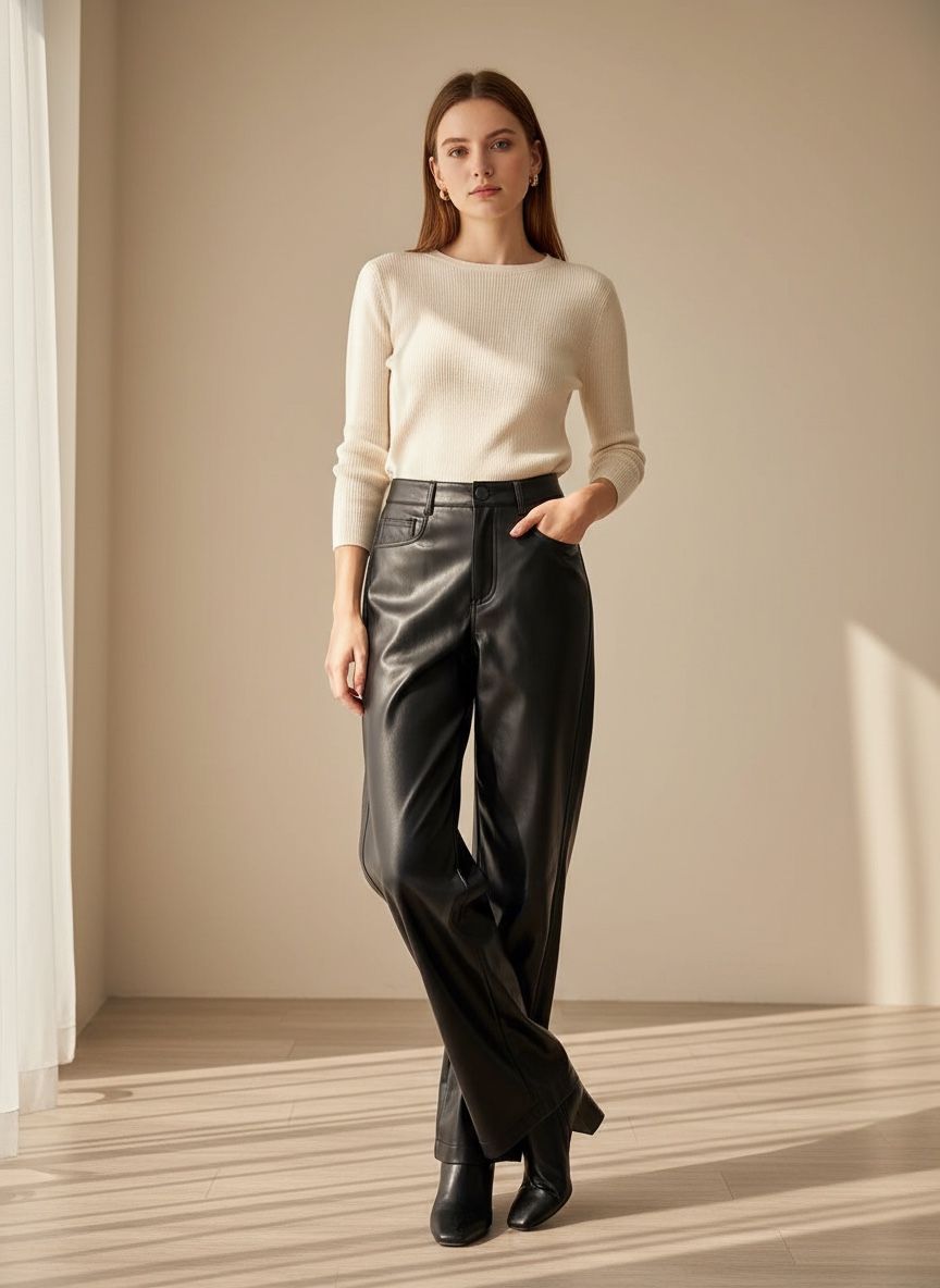 Straight High‑Waist Trousers