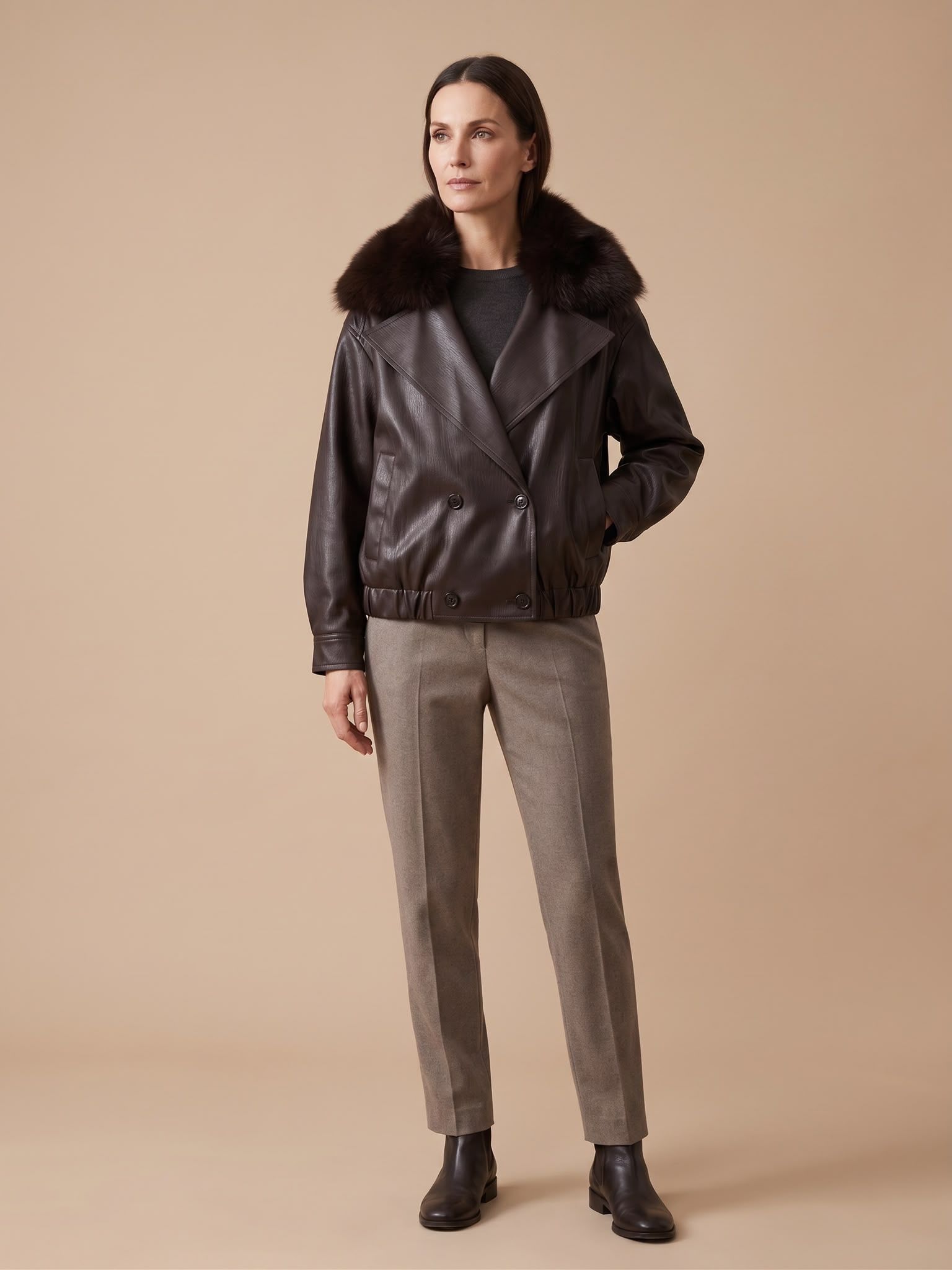 Boxy Collar Jacket