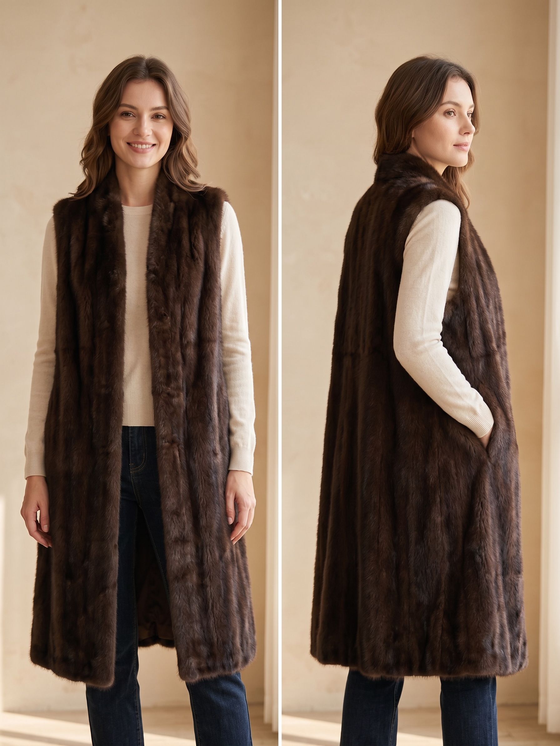 Long Plush Vest