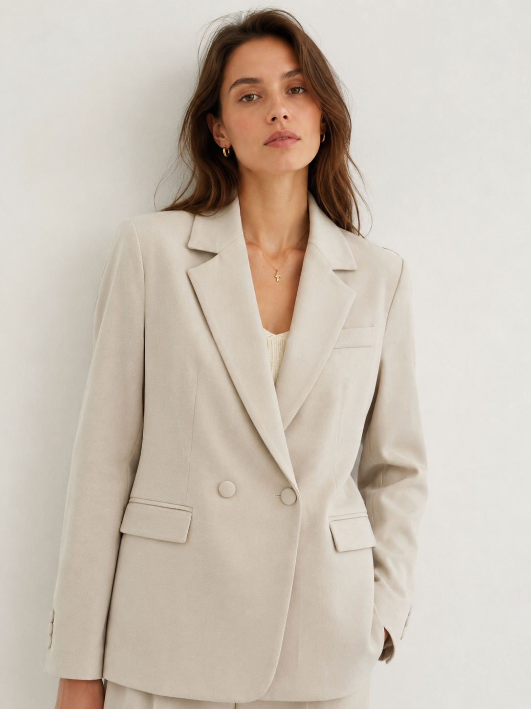 Tailored Double-Breasted Blazer