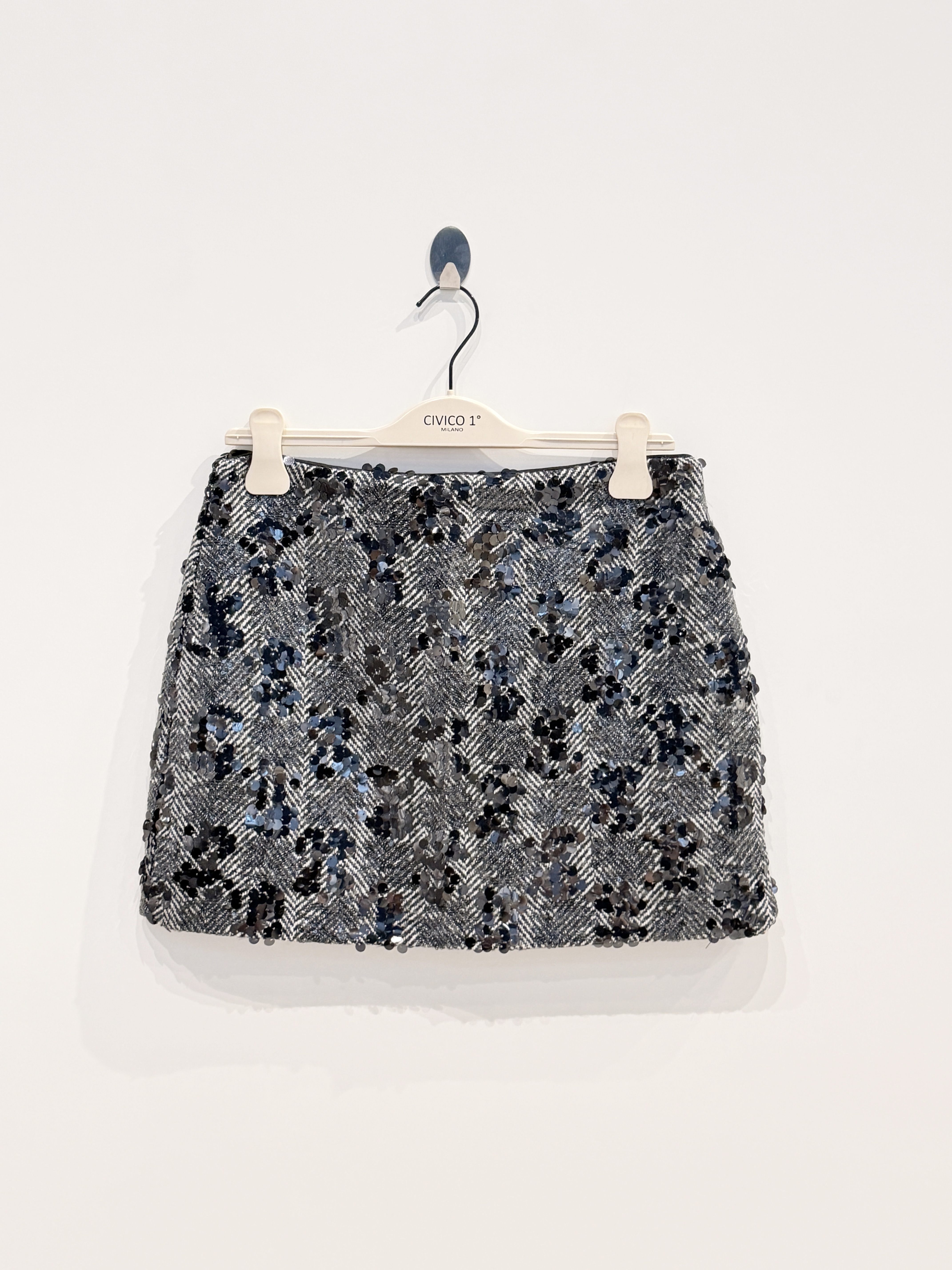 Checked Mini Straight Skirt