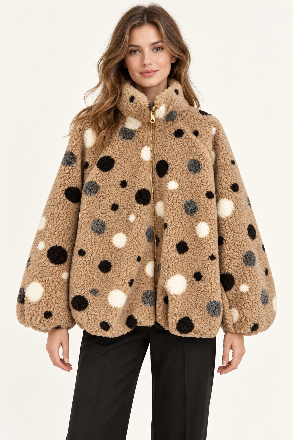 Oversized Polka-Dot Jacket