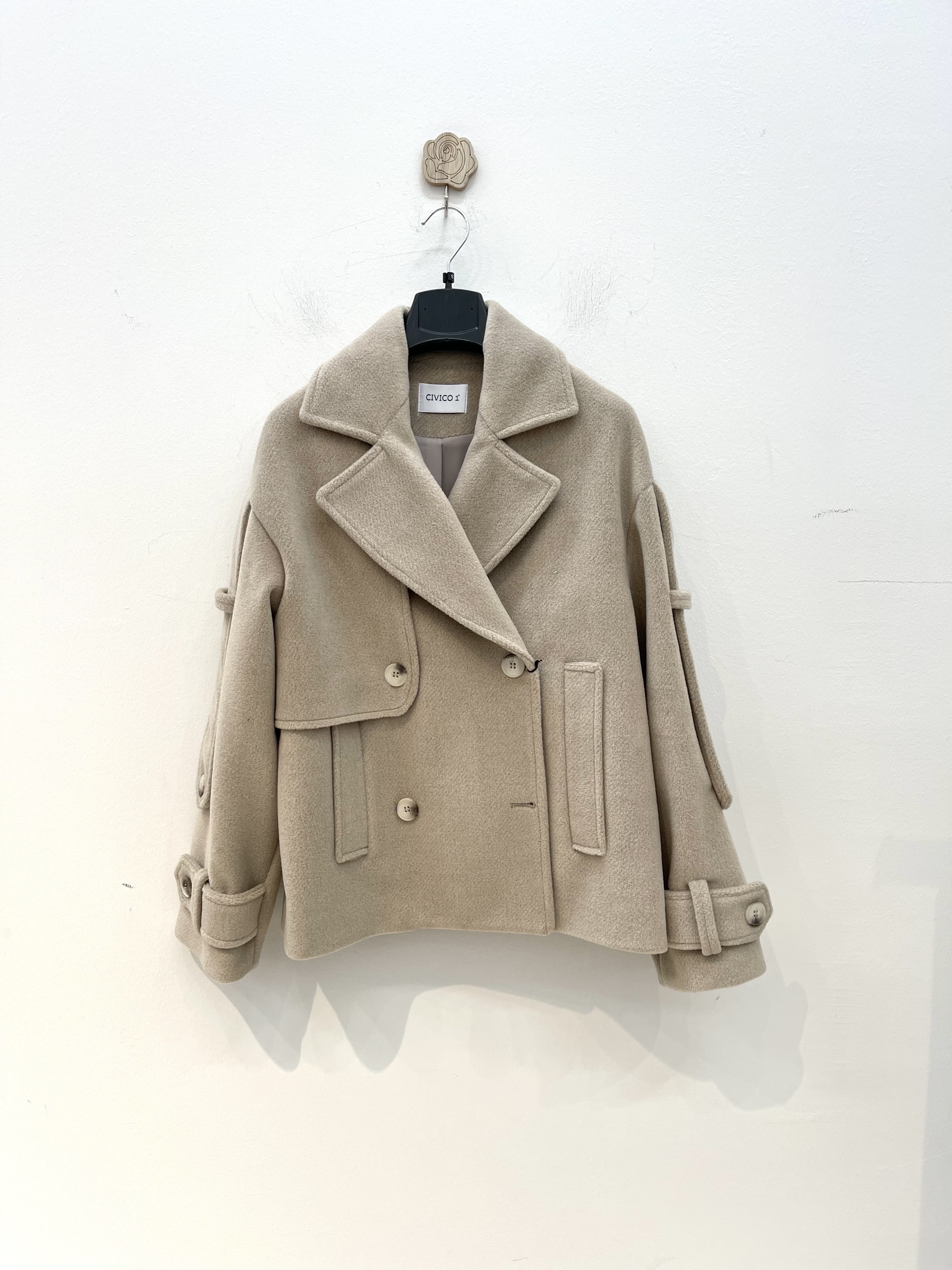 Oversize Midi Coat with Lapels