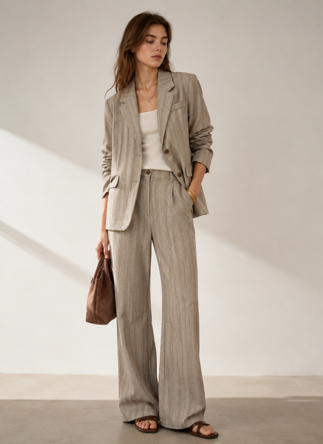 Regular Wide-Leg Trousers