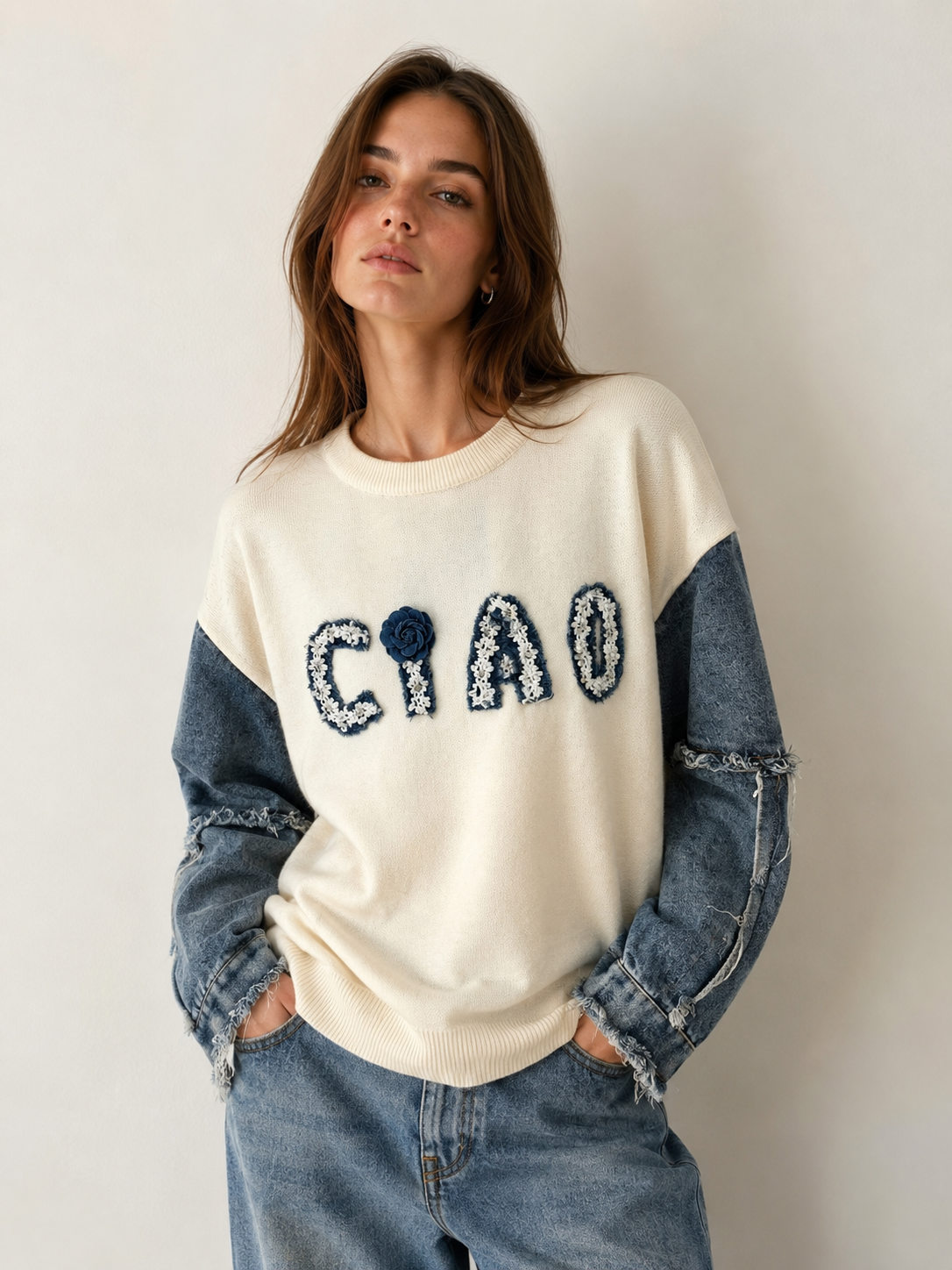 Oversize Embroidered Sweater