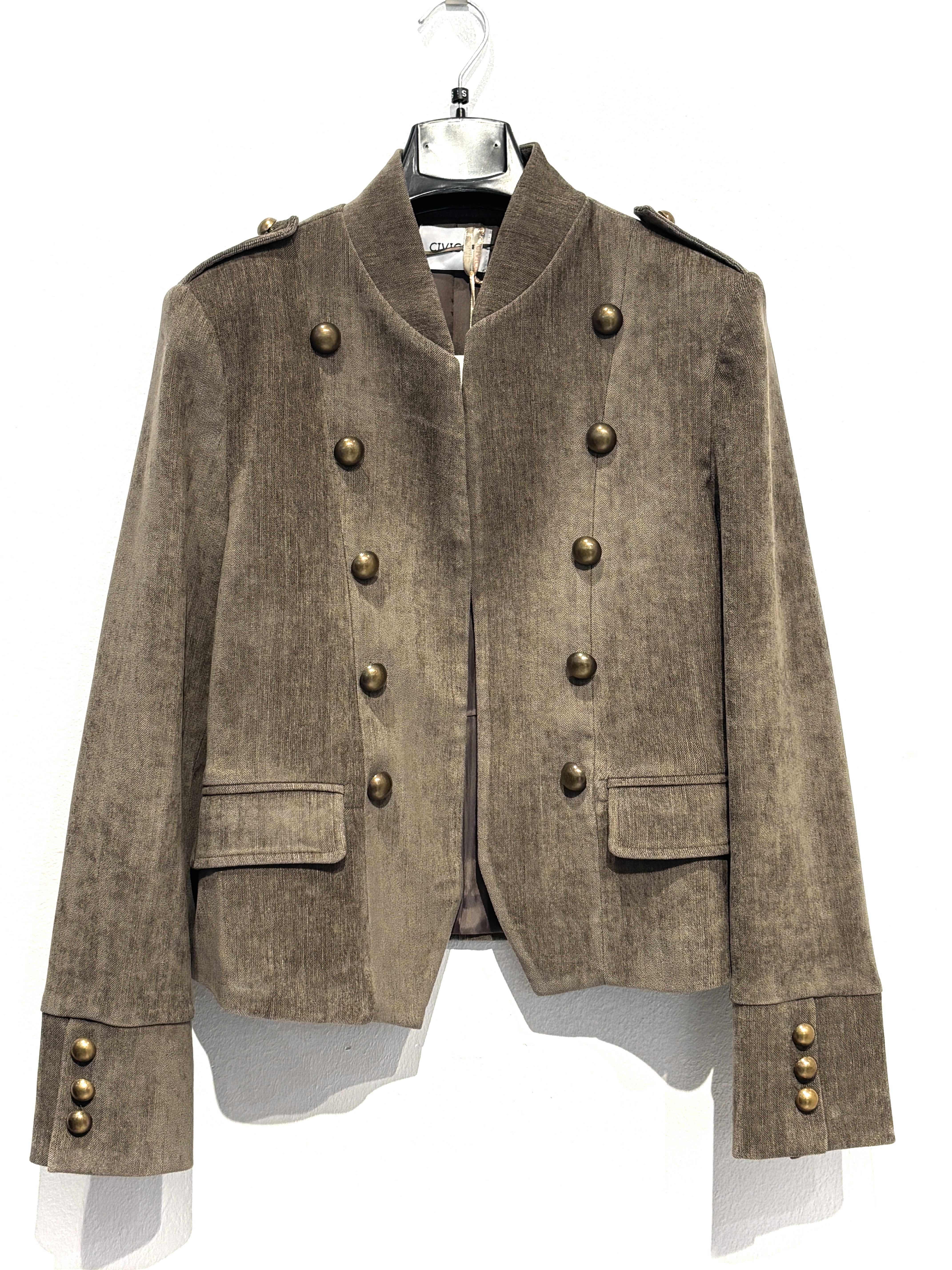 Cropped Stand‑Collar Jacket