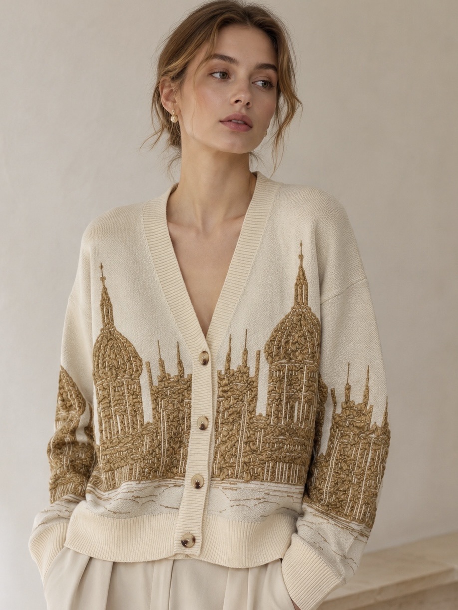 Relaxed V‑Neck Cardigan