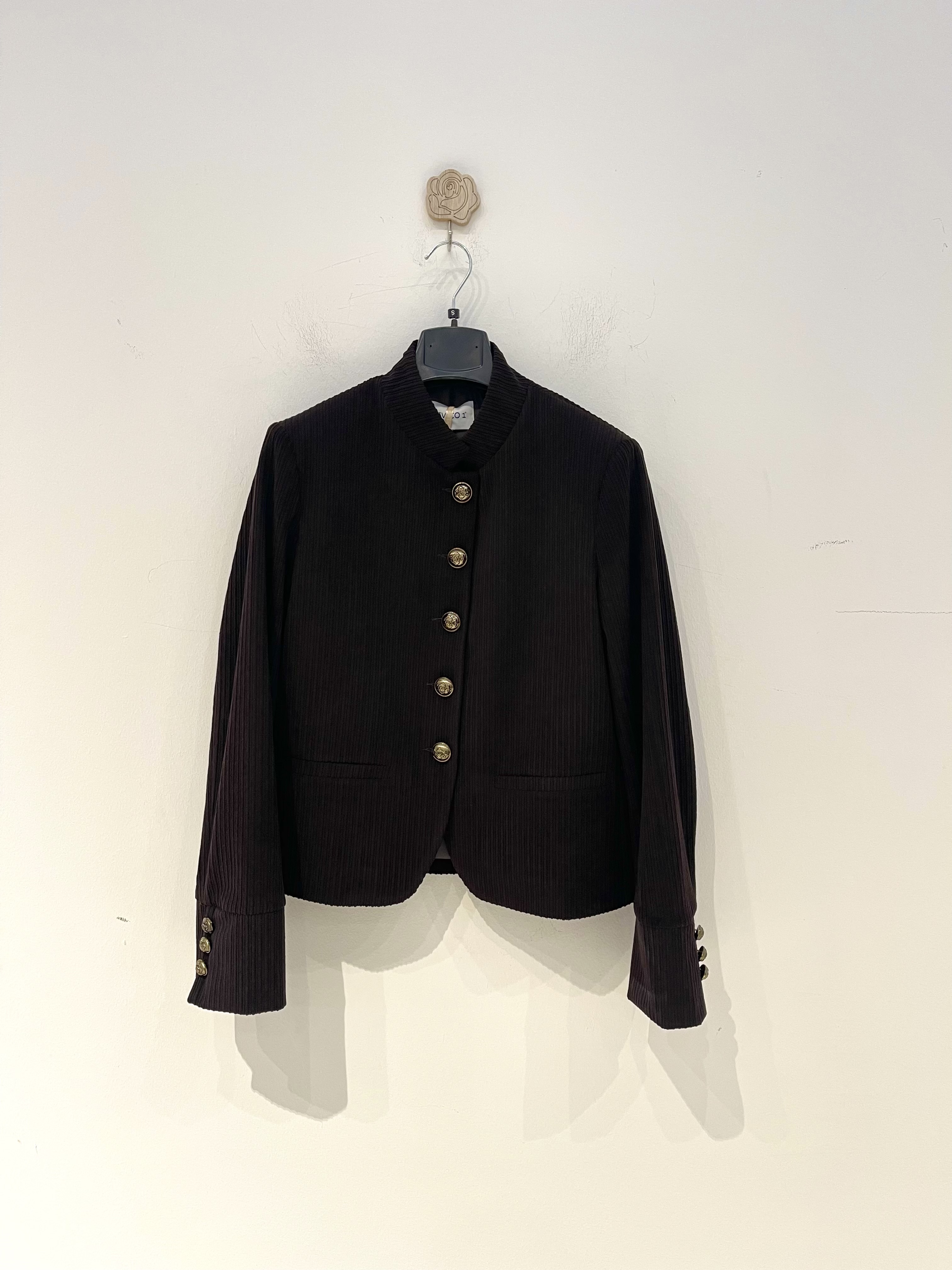 Tailored Stand-Collar Blazer