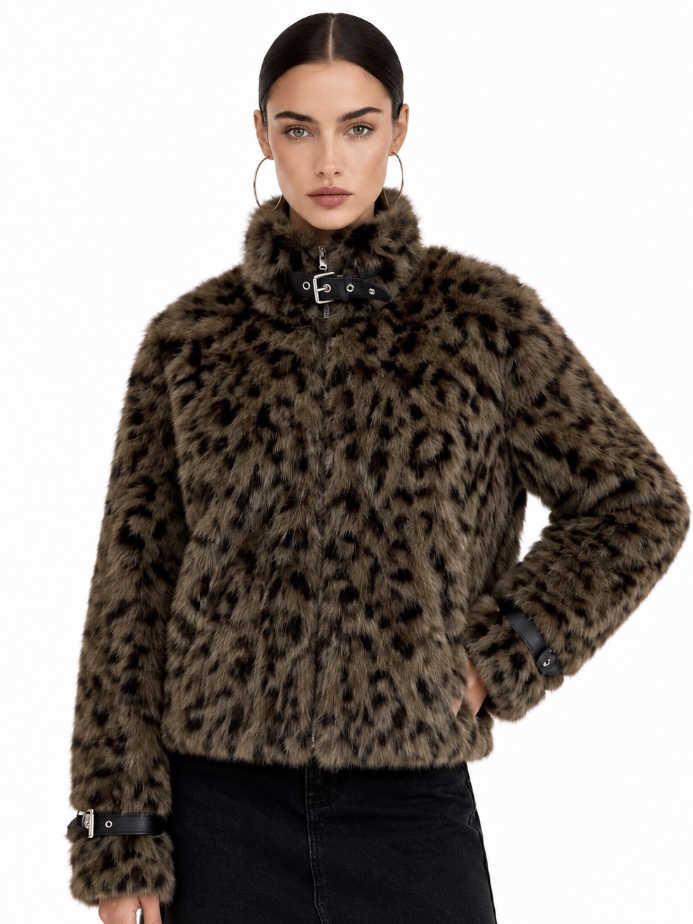 Plush Stand-Collar Jacket