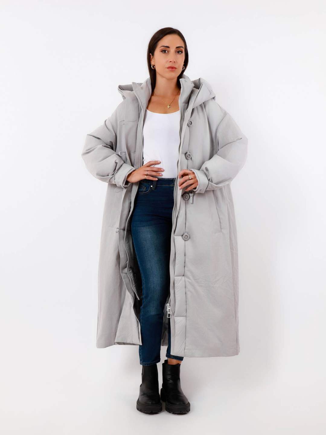 Oversize Maxi Coat with Hood