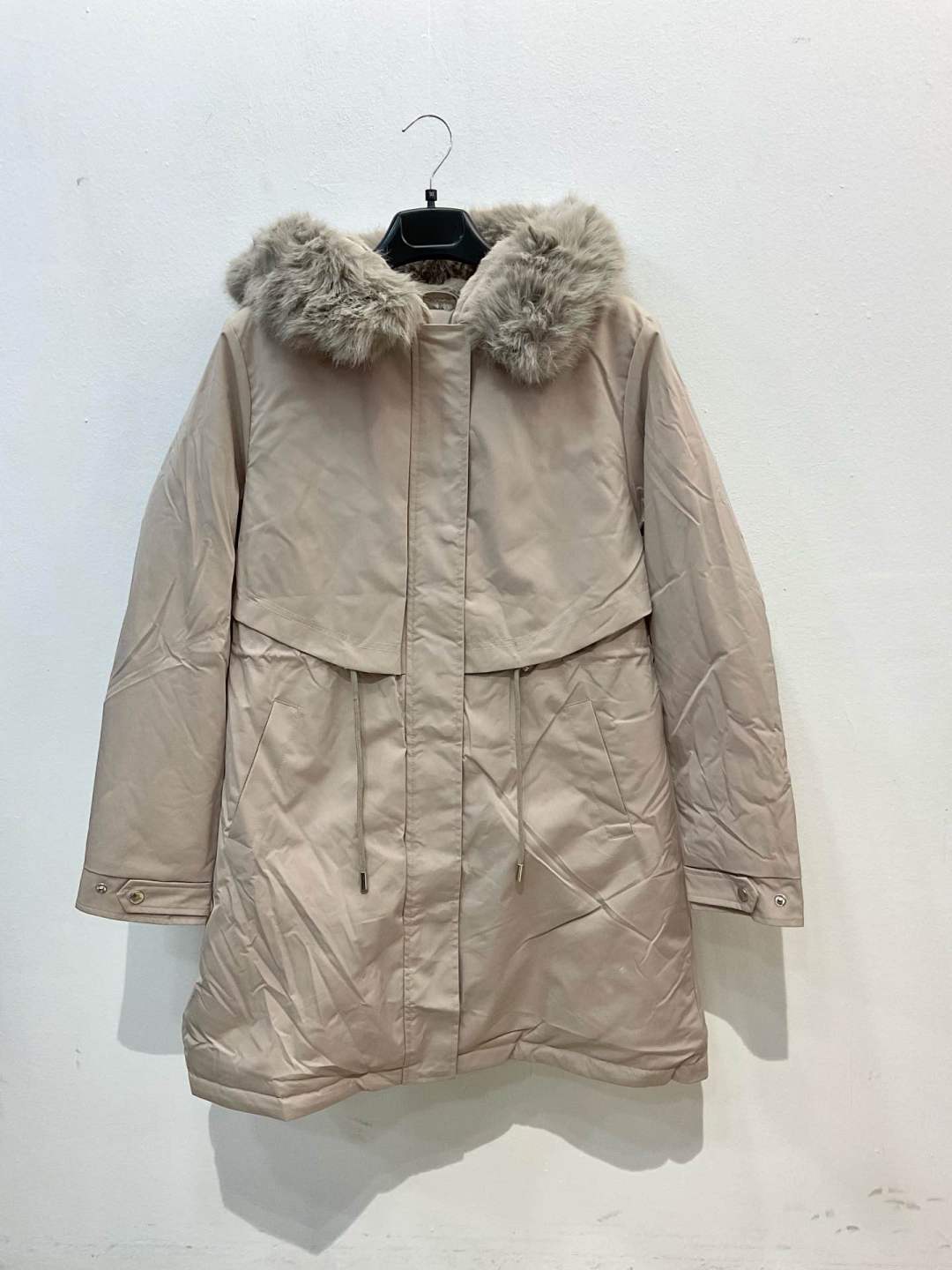 Hooded Drawstring Coat