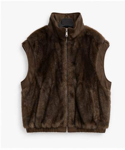 Plush Stand-Collar Vest