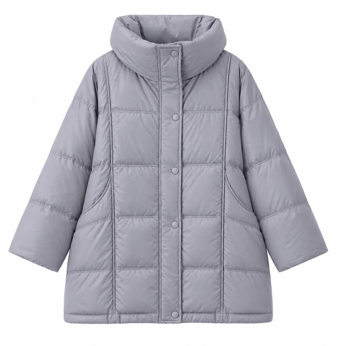 Relaxed Jacket with High Turtleneck