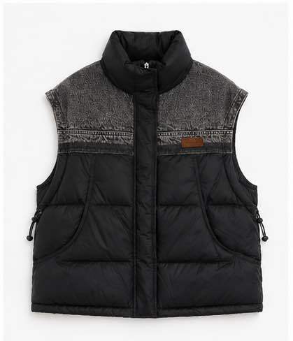 Quilted Stand-Collar Vest