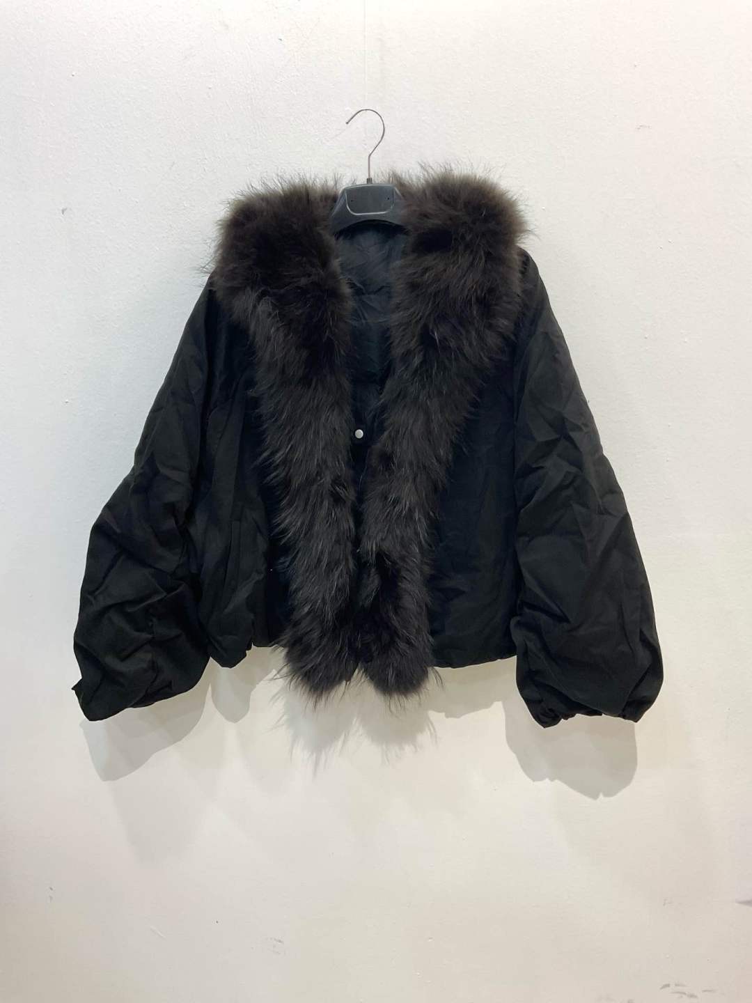 Bomber Jacket with Faux-Fur Collar