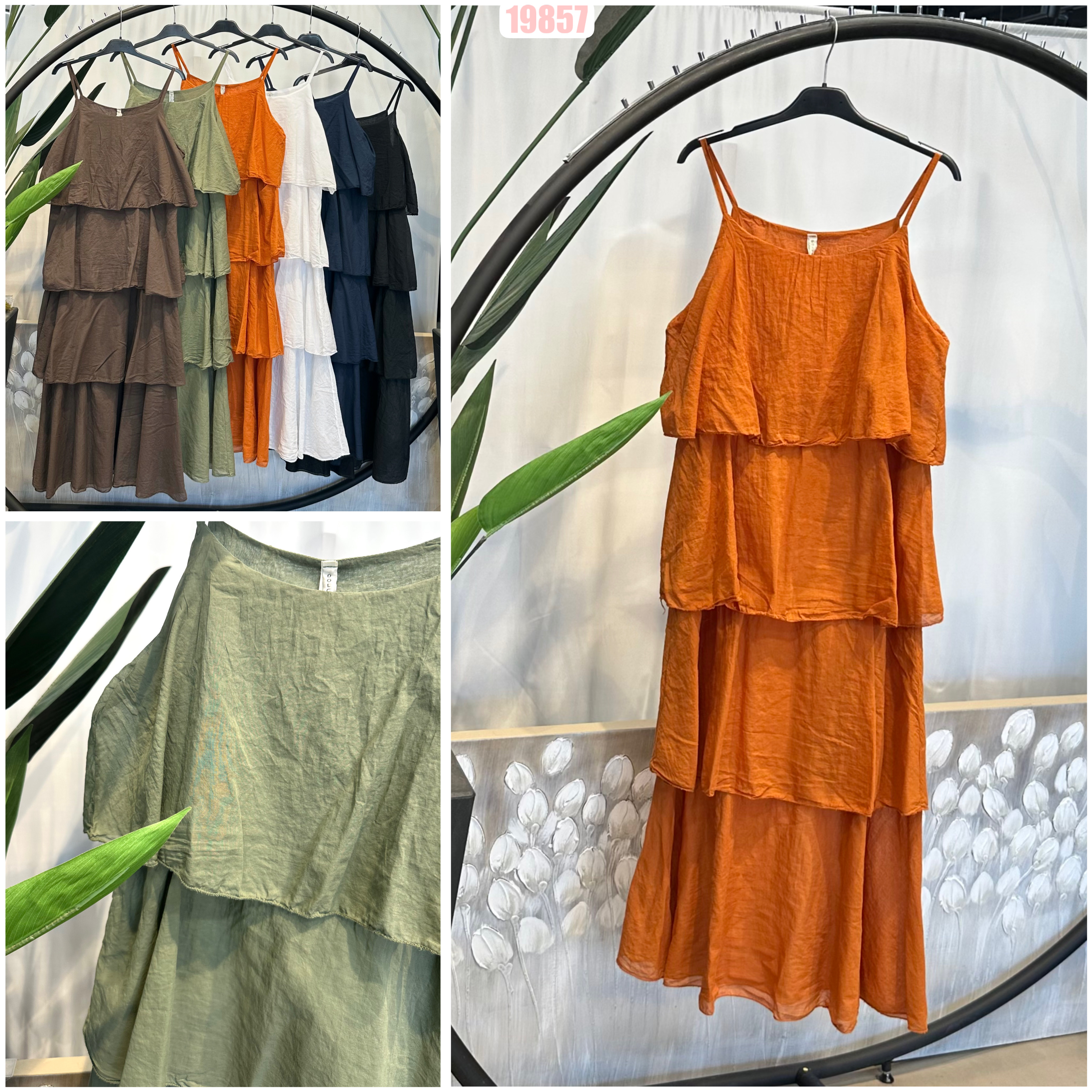 A-line Maxi Dress with Ruffles