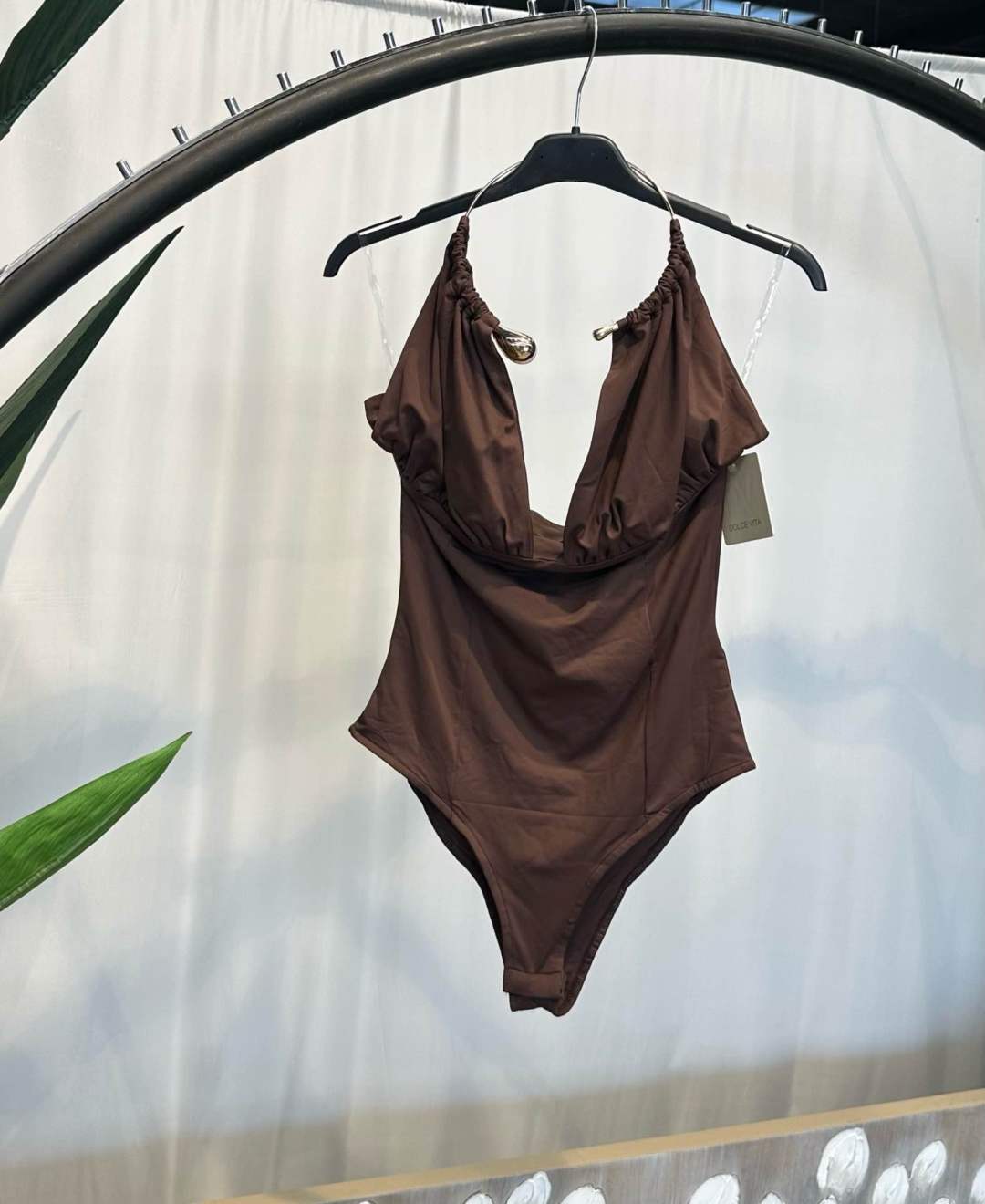 Fitted Bodysuit with Scoop Neck