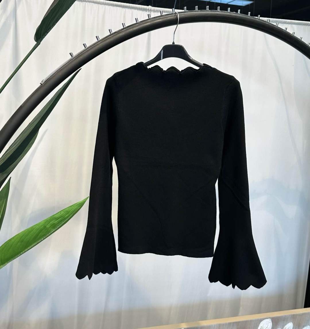Fitted Mock-Neck Top