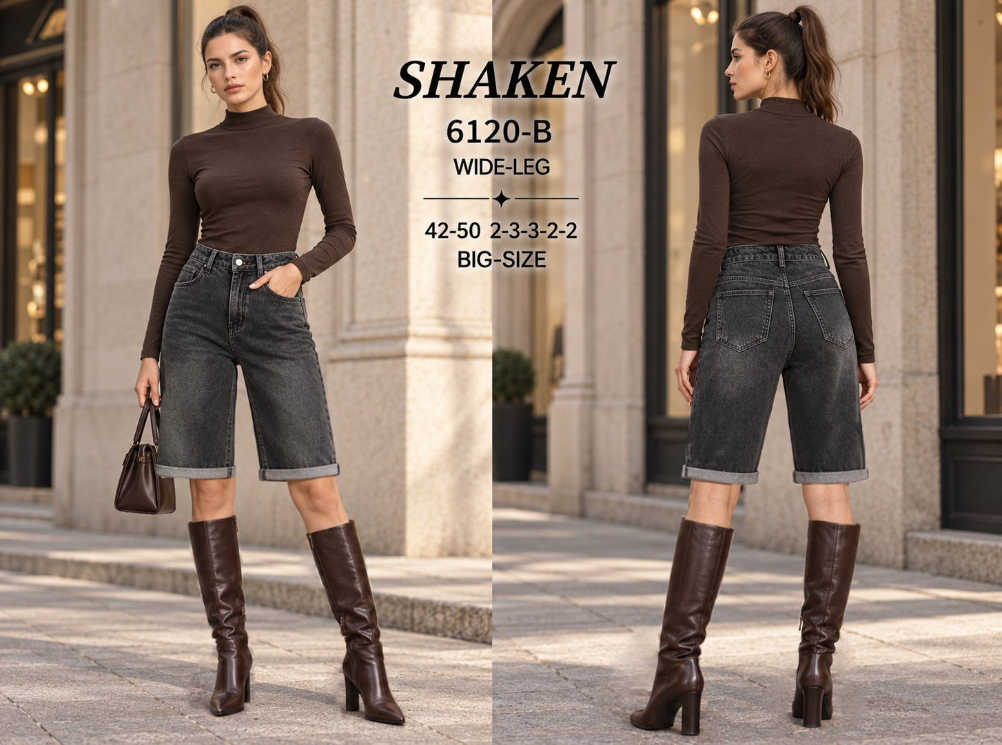 High-Rise Bermuda Shorts