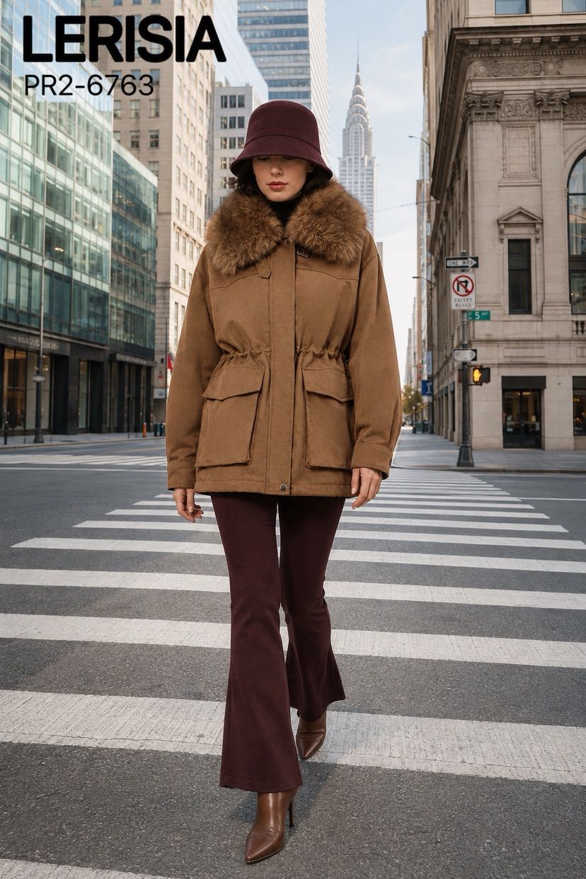 Long Jacket with Drawstring