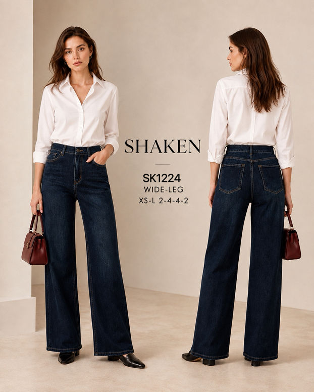 High-Waisted Wide-Leg Trousers