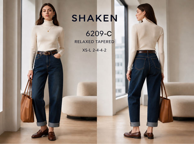 High-Rise Straight Jeans