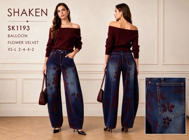 High‑Waist Wide‑Leg Jeans