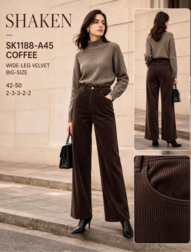 Wide-Leg Corduroy Trousers