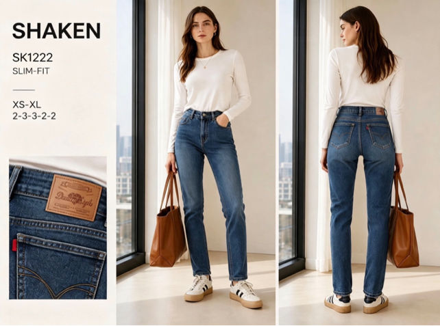 High-Rise Straight Jeans