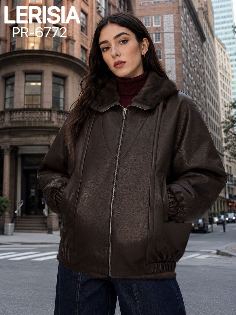 Bomber Jacket with Faux Fur Collar