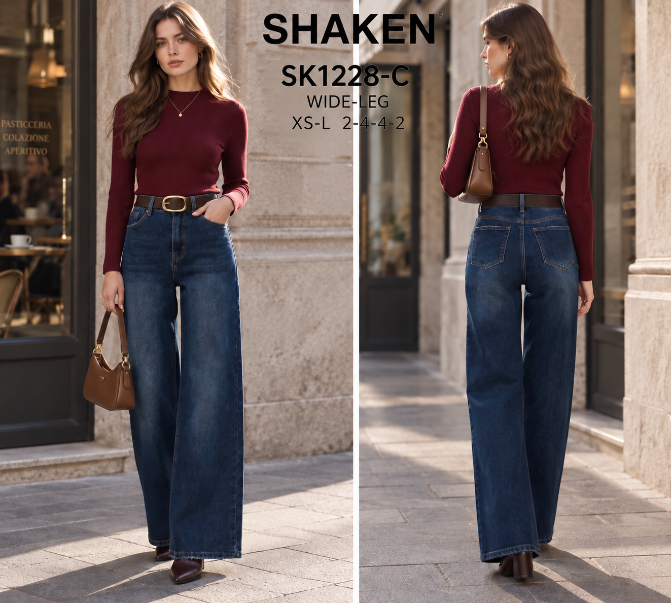 High-Waist Wide-Leg Jeans