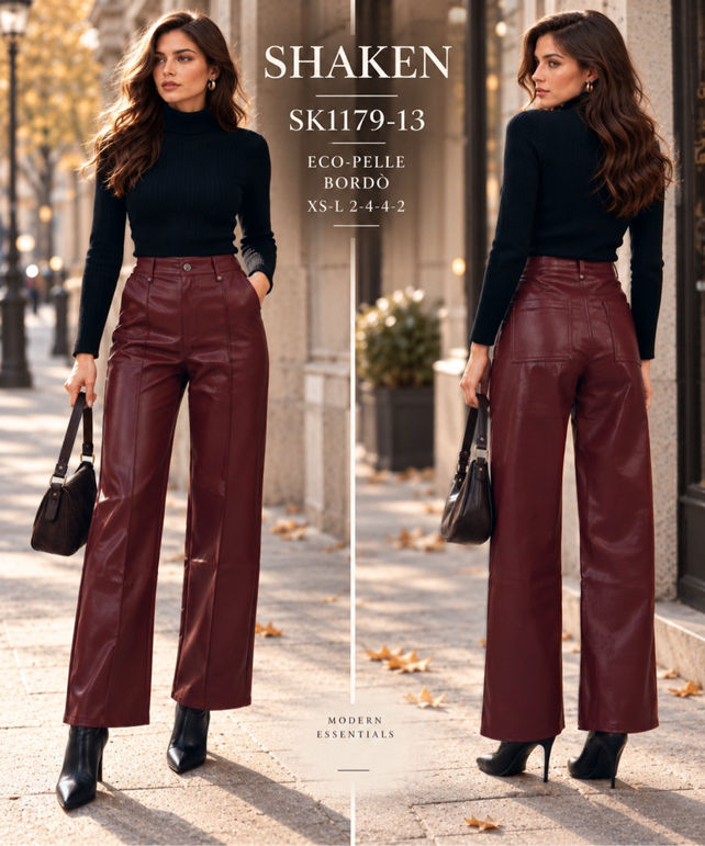 High‑Waist Wide‑Leg Trousers