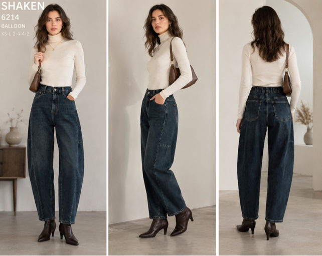 High‑Waisted Balloon Trousers