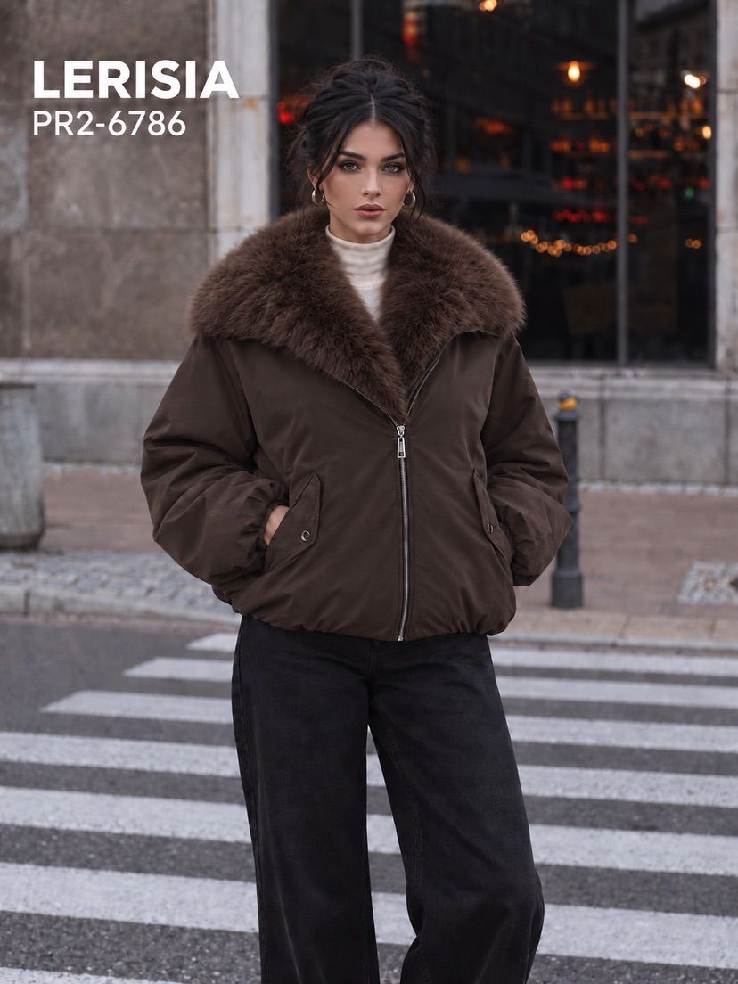 Relaxed Bomber Jacket with Collar