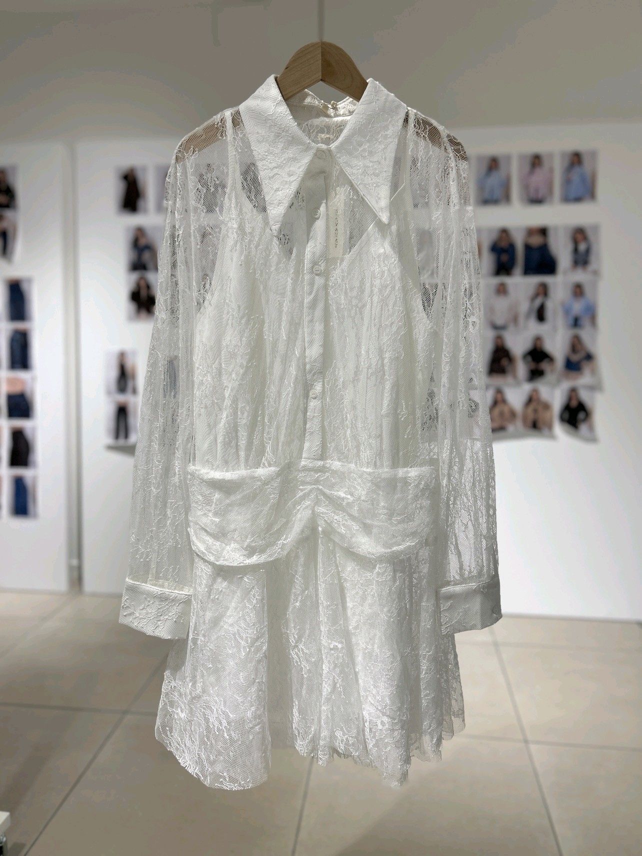 Shirt Dress with Lace