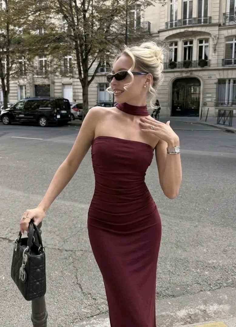Fitted Halter Dress