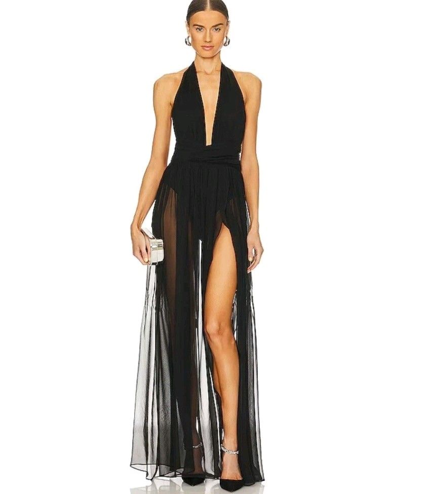 Halter Maxi Dress with Bow