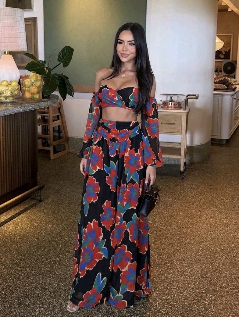 Bandeau Maxi Floral Set